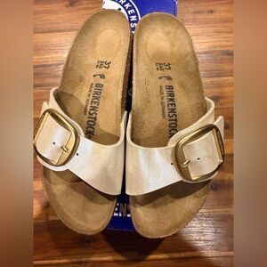 Birkenstock Metallic Cream Madrid Big Buckle